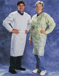 White PE Coated Polypropylene Isolation Gown-178218TNS